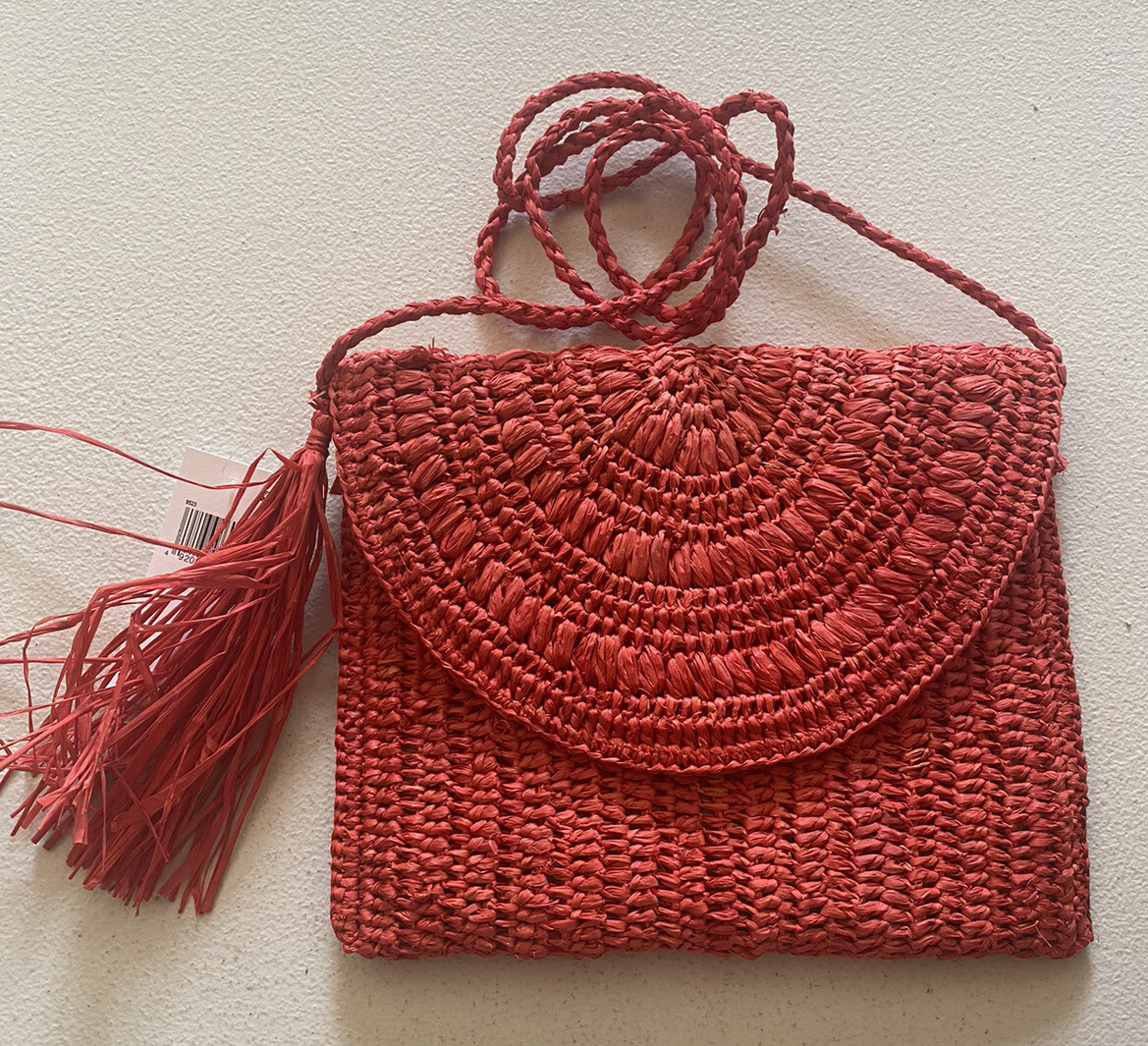 Mar y Sol Women's Naomi Raffia Crossbody Bag, Coral 👍 | eBay