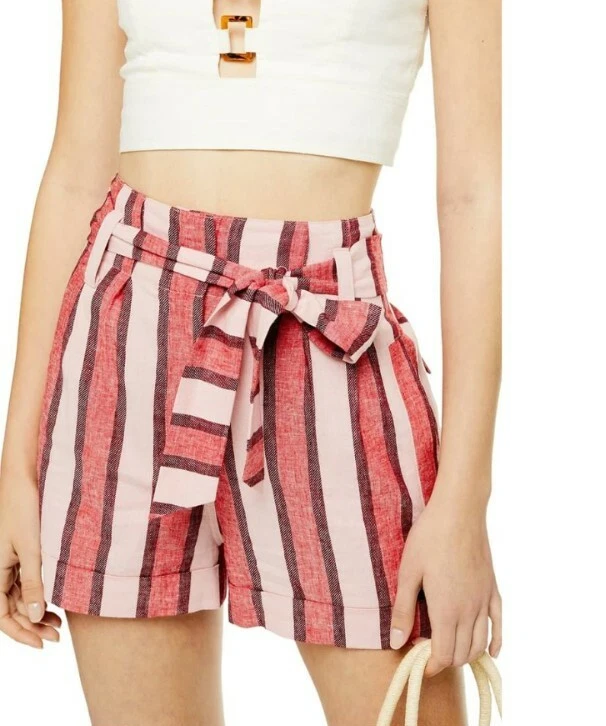 Topshop red hotsell shorts