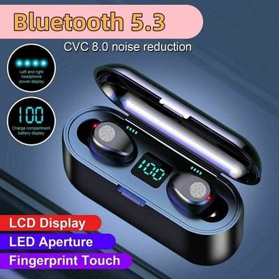 Bluetooth 5.3 Wireless Earbuds Kopfhörer Headset Noise Cancelling Wasserdicht