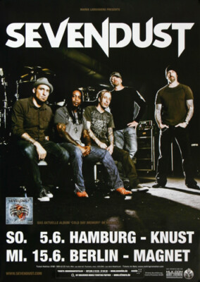 Sevendust - Cold Day Memory, Hamburg & Berlin 2011 | Konzertplakat | Poster