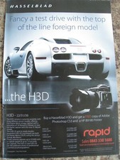 HASSELBLAD H3D CAMERA CLAUS-PETER DUDEK 2007 POSTER ADVERT APPROX A4 SIZE FILE U