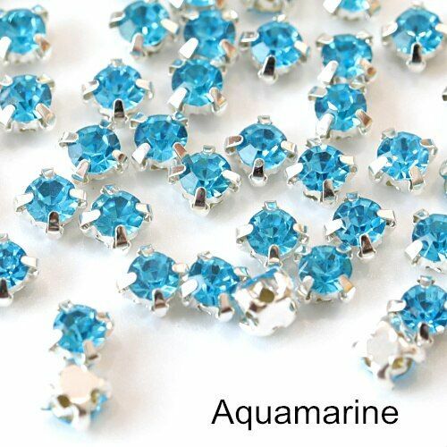 200pcs 4mm Glass Round Sew On Rhinestones With Silver Claw Flatback For Crafts - Picture 24 of 45