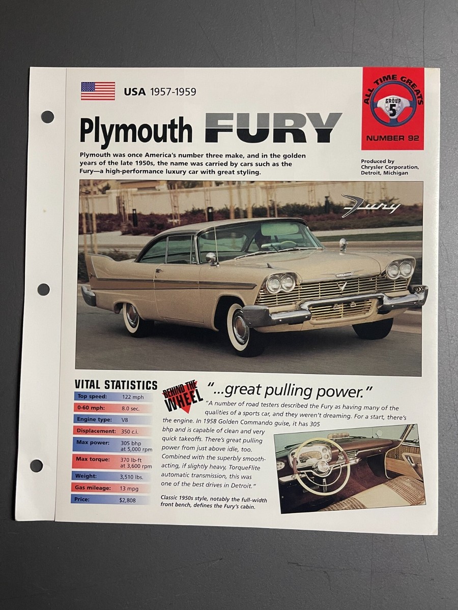 1957 - 1959 Plymouth Fury Coupe IMP 
