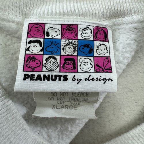 Snoopy Sweatshirt Peanuts by Design Grunge Air Guitar Size XL Vintage 1980s USA - Picture 8 of 9