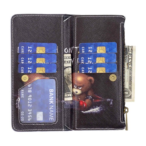 For Samsung S24 Ultra S23 S22 S21 S20 S10 Zipper Wallet Stand Leather Case Cover - Picture 31 of 56