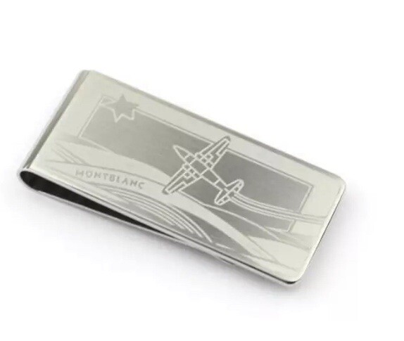 Montblanc Le Petit Prince Aviator Money Clip in Steel 123796 New-image