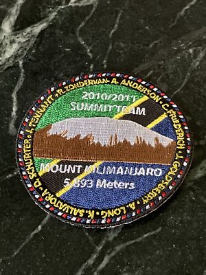 Mount Kilimanjaro Summit Team Patch Iron On Rare 3  2010 2011 Climbing Climber