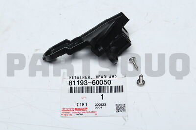8119360050 Genuine Toyota RETAINER, HEADLAMP PROTECTOR, UPR RH