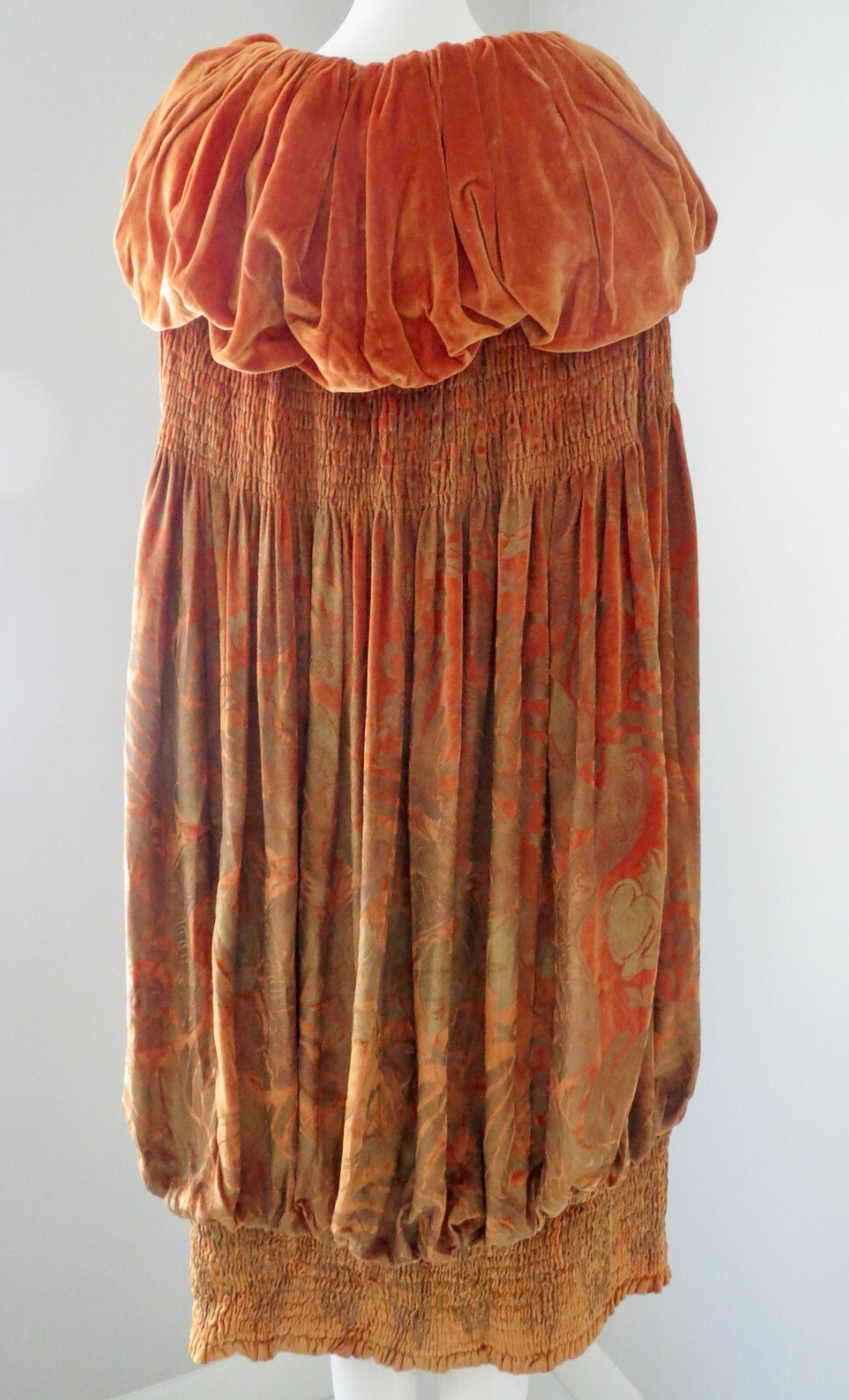 Antique 1920s Cocoon Coat Cape Silk Velvet Gold L… - image 7