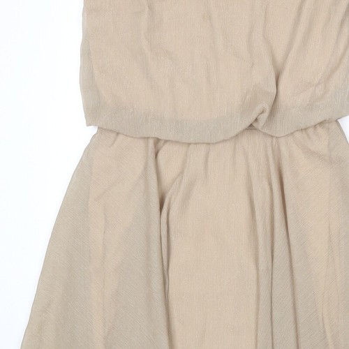 Tiana B Womens Beige Polyester Blend A-Line Size 10 - Picture 9 of 10