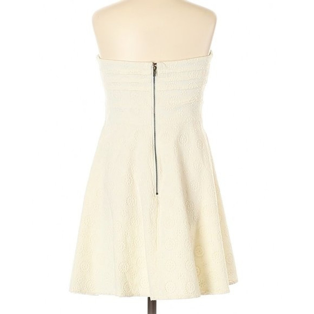 chinese dress ladies Zoey Lace Embroidery Strapless Mini Dress White main image 1