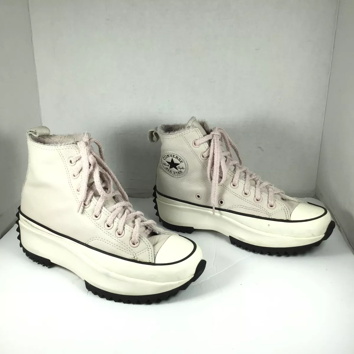 Converse top platform beige