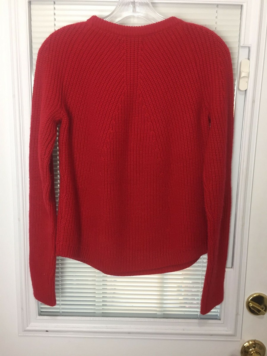 Cynthia Rowley Women's Long Sleeve Red Wool Blend Sweater Size