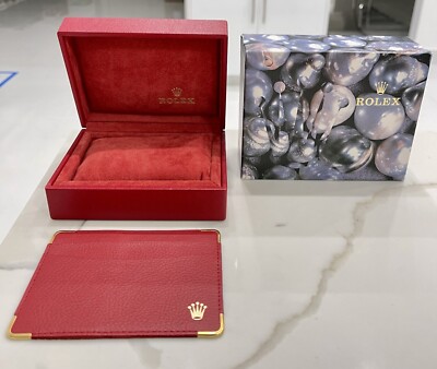 Authentic Vintage Rolex Oyster Perpetual Red Watch Box And