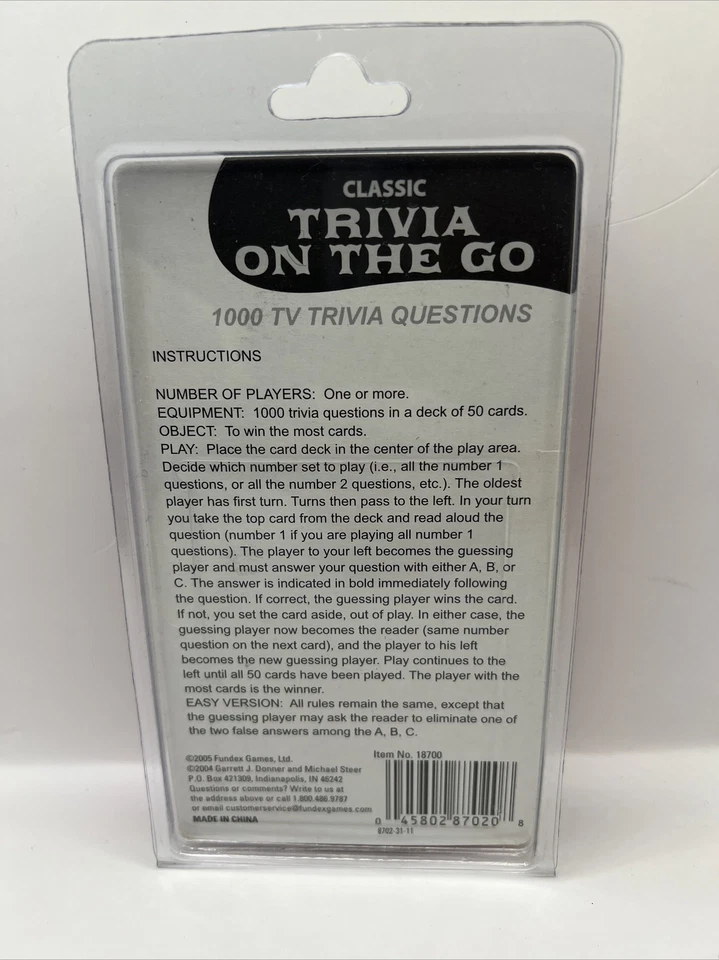 2005 Fundex Games 'Trivia on the Go' 1000 perguntas crianças adultos viagem passeio de carro - Imagem 2 de 2