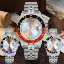 38mm Stainless Steel Brushed 200M Diver Watch Case Fit NH34 NH35 Domed Sapphire