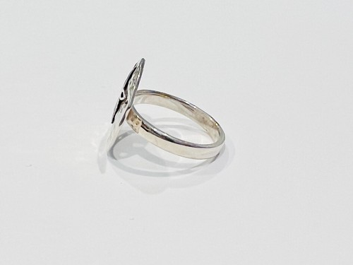 Sand Dollar Ring .75" W Large Size Sterling Silver Beach Sealife Theme Size 7 - Picture 6 of 10