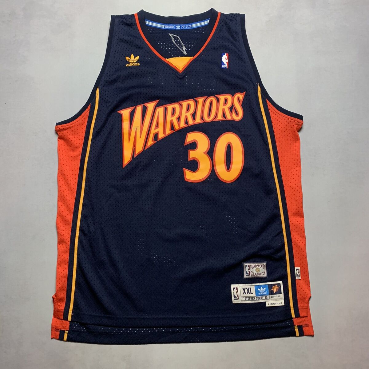 Adidas Stephen Curry Golden State Warriors Jersey XXL +2 Hardwood Classics