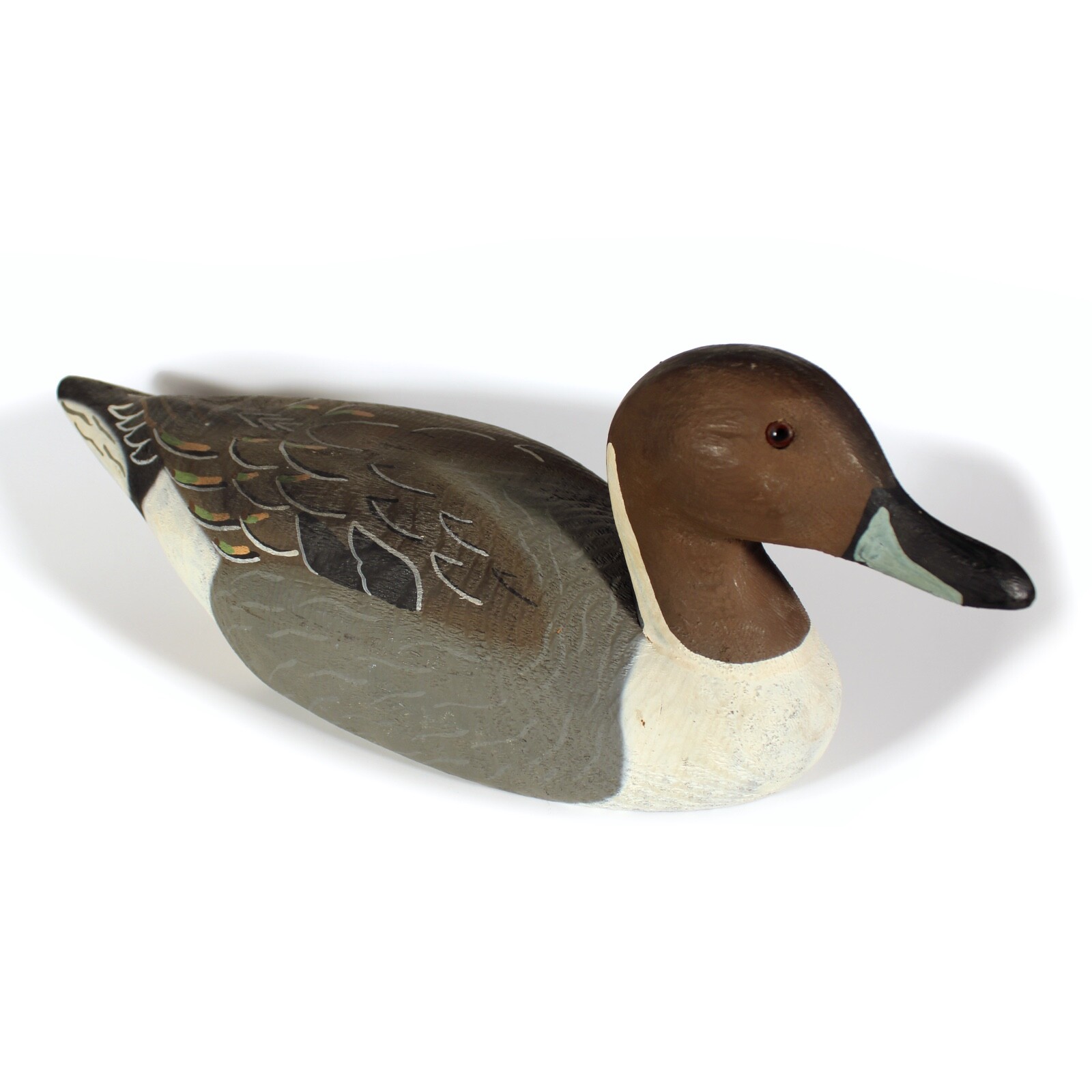 HERTER'S INC. 1893 DUCK BIRD DECOY PINTAIL DRAKE CARVED PAINTED WOOD
