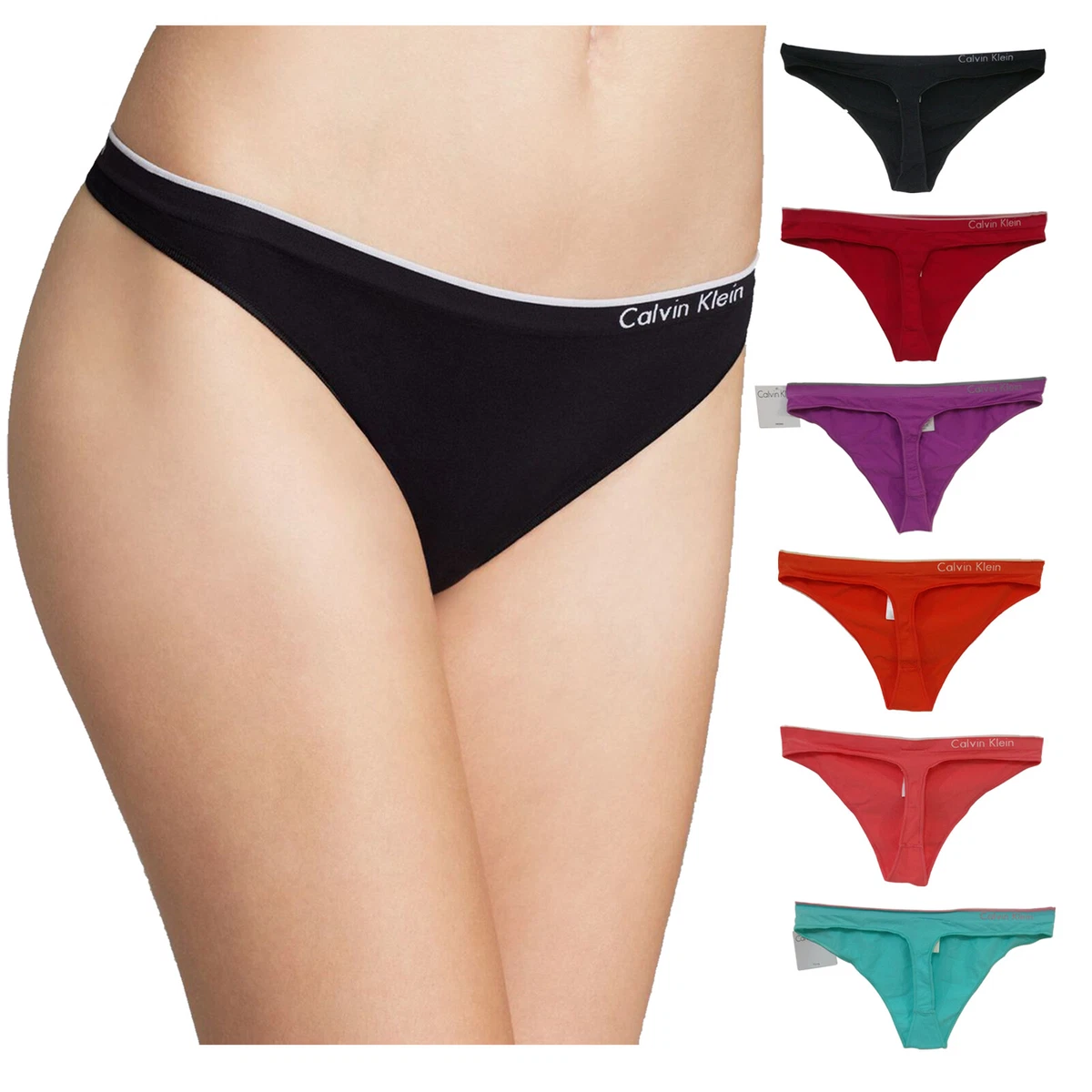 Calvin Klein Women's Seamless Thong CK D2220 Panties Ladies T-Back