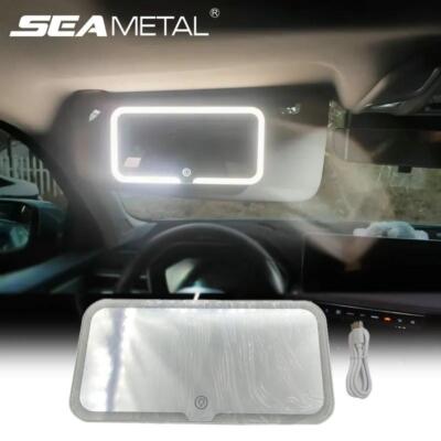 Espejo De Para Carro Auto Maquillaje Tactil Recargable Luz Luces LED Interior