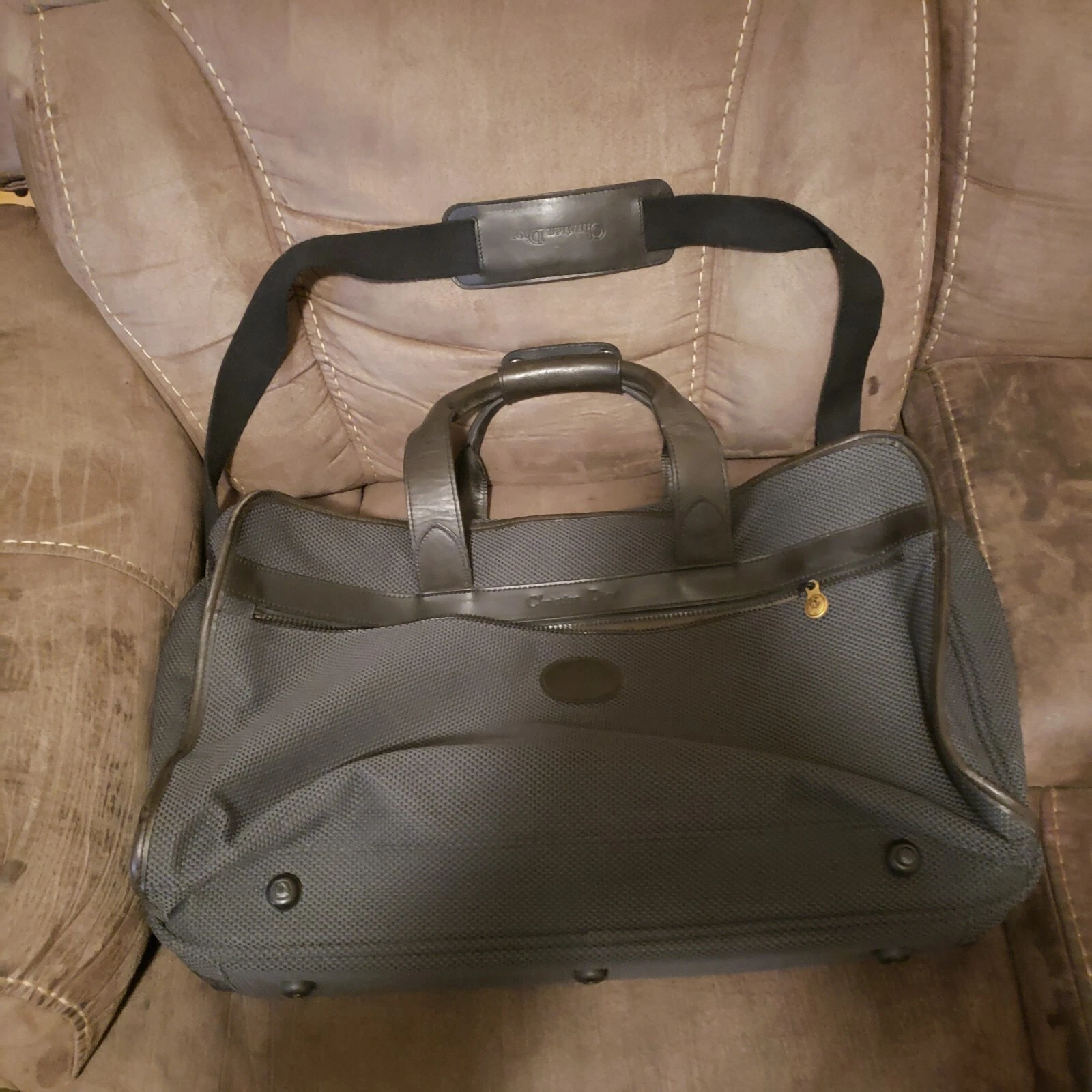 Sac/valise Christian Dior Messenger homme noir sangle/poignées très bon état. 