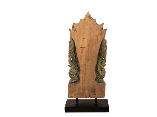 Antiker Buddhistischer Schrein Aus Bemaltem Holz mit Buddha , Burma 19./20. Jhd. - Bild 6 von 8