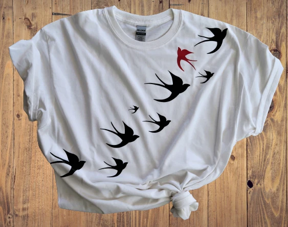 Swallow Bird White Short Sleeve T Shirt eBay