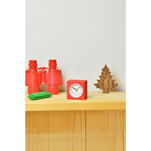 Lemnos Clock Analog Alarm farbe Red Made in Japan PA18-02RE Ship World Wide - Picture 2 of 9
