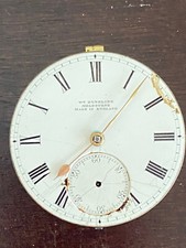 VINTAGE ROTHERHAMS LONDON POCKET WATCH MOVEMENT, RUNNING GOOD, KEY WIND/KEY SET