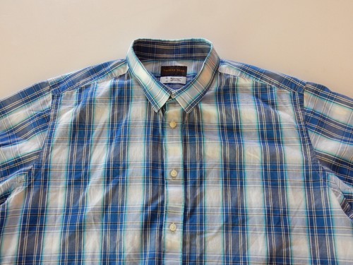 Thomas Dean Men's Button Front Shirt Size M