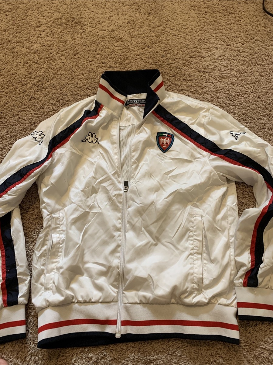 Kappa Brand Zip-up White Jacket Adult Medium Dodici Dei Duo Kappa Brand Zip-up White Jacket Adult Medium Dodici Dei Duo