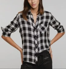 NWT Rails Hunter shirt Midnight Snow Top  long sleeves Rayon