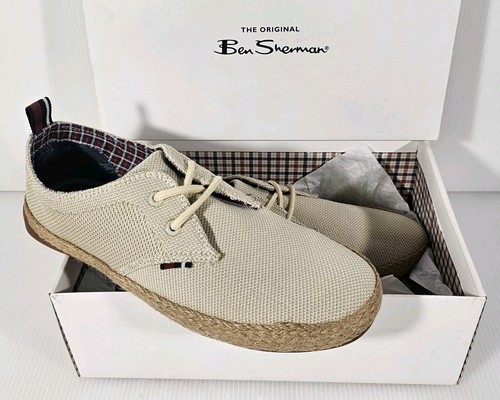 NEW, Ben Sherman, Men's Size 8,Prill Oxford Knit Sneaker Shoes, Natural