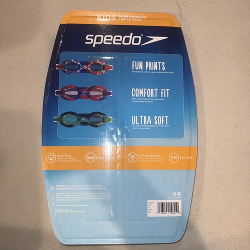 Speedo Kinder Schwimmbrille, Antibeschlag, Silikonband (Mädchen, 3er Pack) - Bild 4 von 4