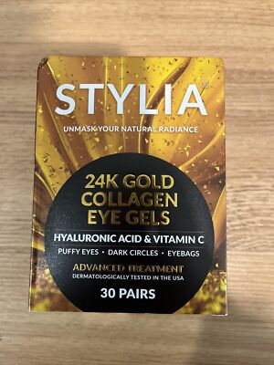 24k Gold Eye Mask for Dark Circles & Puffiness 30 Pairs EXP 2027 NEW