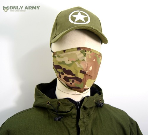 MULTICAM® Face Mask Army Military Style MTP Face Covering Cadet Soldier Washable - Picture 3 of 6