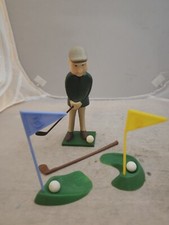 Vintage 1972 Wilton Golfer Cake Topper Figure With Accessories