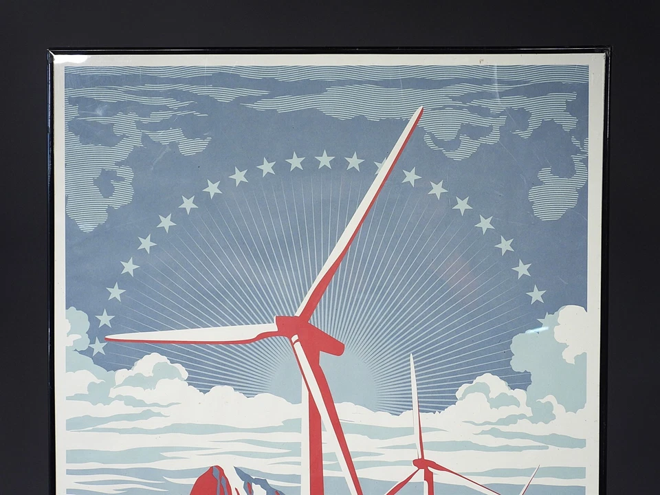 Impresión de póster de Shepard Fairey Obey Giant MoveOn Clean Energy Power Up America Foto 2 de 4