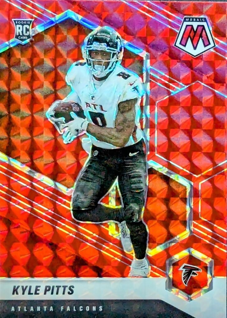 2021 Panini Mosaic Rookies Mosaic Ruby Red Prizm Kyle Pitts #311 Rookie RC
