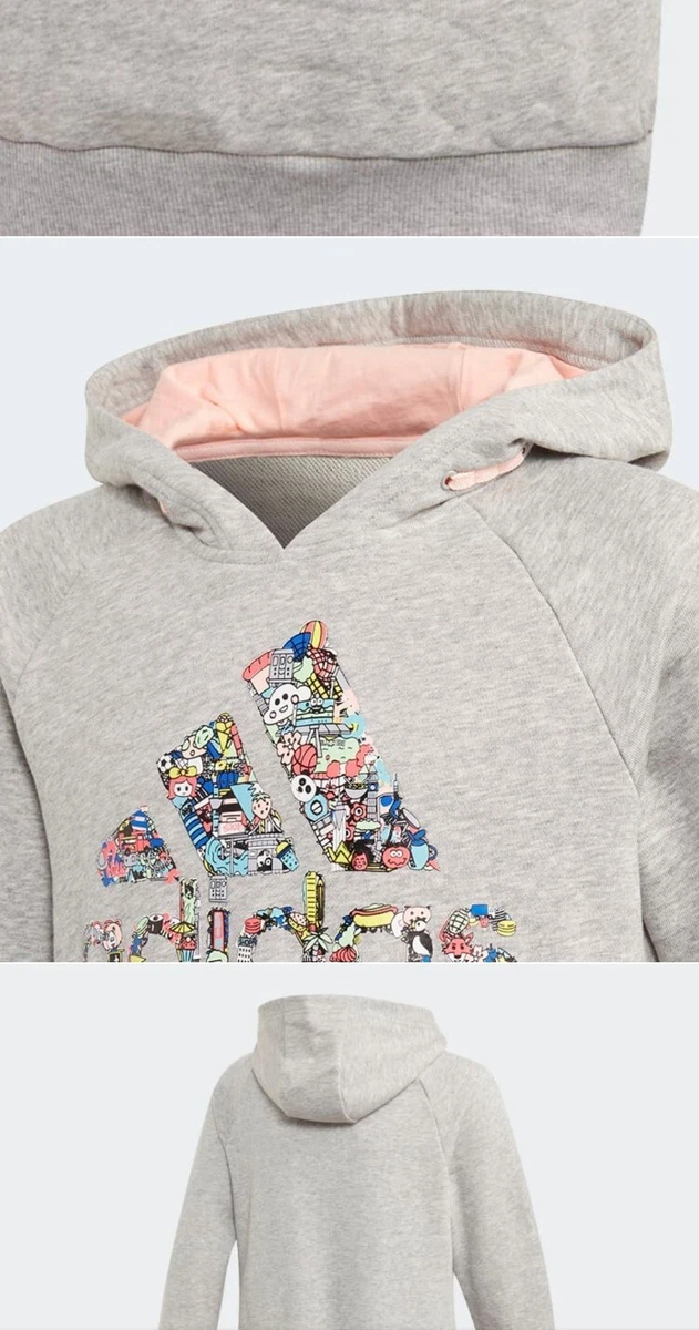 Adidas Junior Girls Long Hoodie Dress Cleofus Art Top