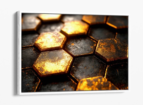 BASALT STONE COLUMN TEXTURE -DEEP FLOAT EFFECT FRAMED CANVAS WALL ART PRINT - Picture 4 of 12