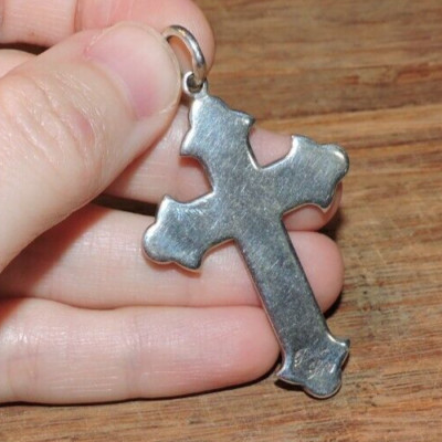 Southwest Designer Ramon Jose Lopez Sterling Silver 925 Religious Cross Pendant