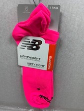 New Balance Lightweight Tab Running Socks Anatomical Mens/ Women Large PINK