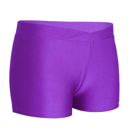 Kids Girl Dancewear With Hair Band Longs Sleeve Leotard Gym Breathable Shorts - Picture 10 of 86