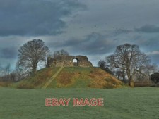 PHOTO  MOTTE AND BAILEY AT WISTON A WELL PRESERVED MOTTE-AND-BAILEY CASTLE BUILT