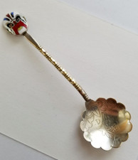 Vintage Souvenir Spoon Enameled Mask