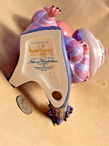 1994 DISNEY CLASSICS COLLECT'N CHESHIRE CAT SCULPTURE "TWAS BRILLIG" w/COA NIB - Picture 7 of 8