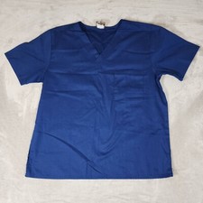 Banyon Tree Design Scrub Top Unisex Small Blue Medical Dental Doctor Nurse Tech