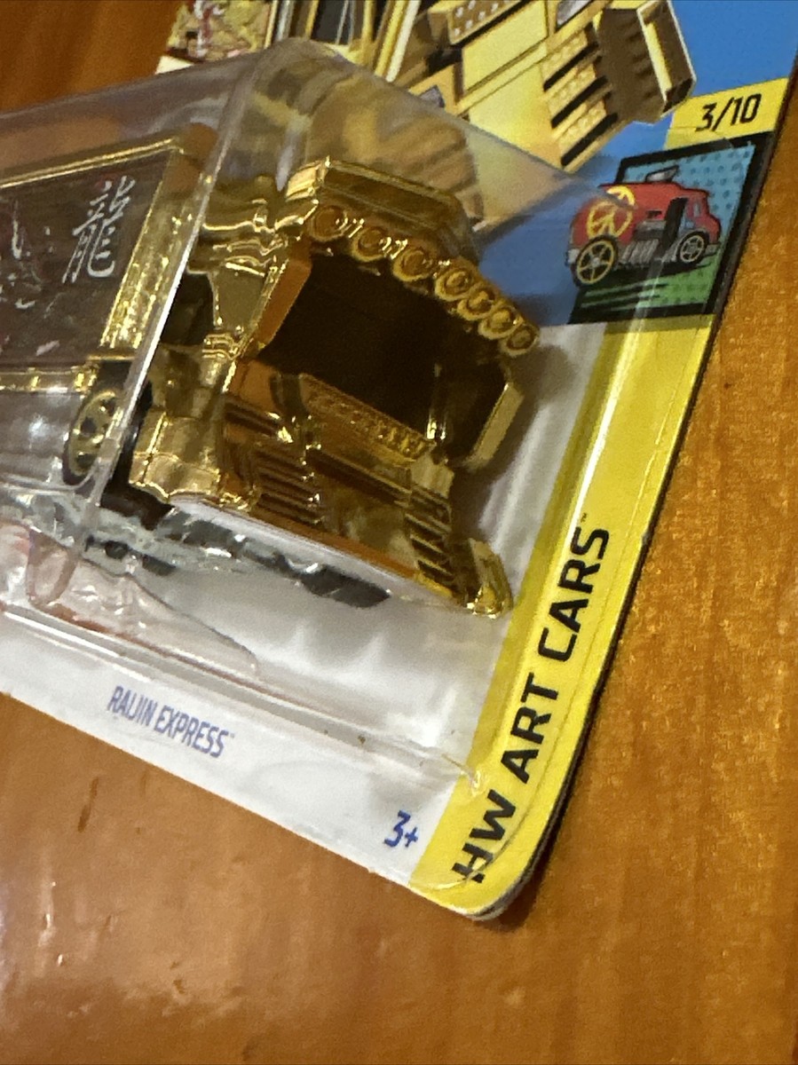 Hot Wheels RAIJIN EXPRESS Gold 87/250 And Hot Wheels Art Cars 3/10